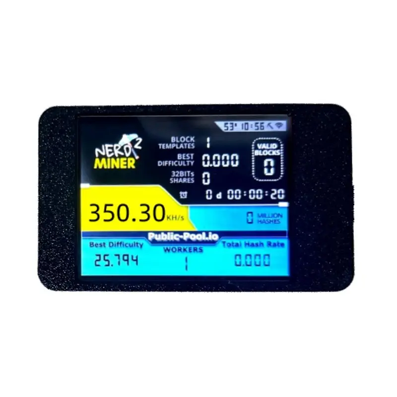 

Stable Nmminer Nerdminerv2 350KH/S BTC Solo Miner With 2.8 Inch Smart Display Upgraded Crypto Lottery Miner Home Use BTC