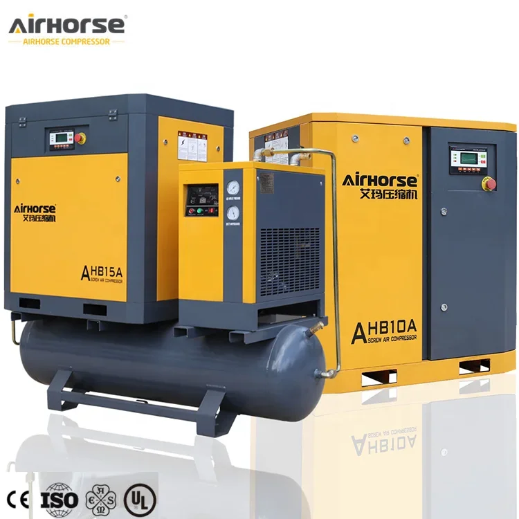 

High Energy Air-compressor Industrial 10HP 7.5KW Combined Rotary Screw Air Compressor