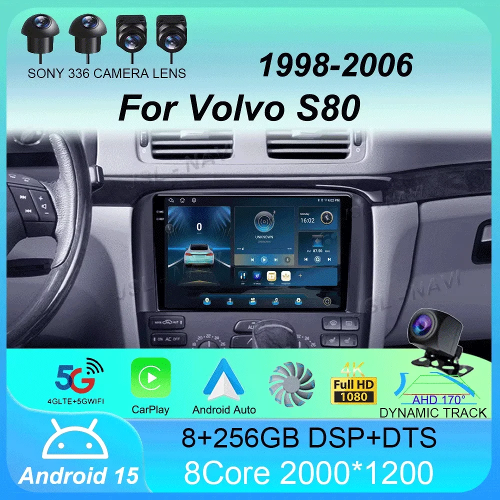 

Car Radio Android 15 For Volvo S80 1998 1999 2000 2001 2002 2003 2004 2005 2006 Navigation GPS Multimedia Player Stereo carplay