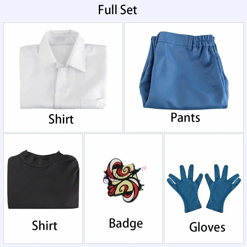 Anime Sk8 The Infinity Langa Hasegawa Cosplay Costume Wig Shirt Badge Men Women School Uniform Skateboard Set Of Clothes MN1