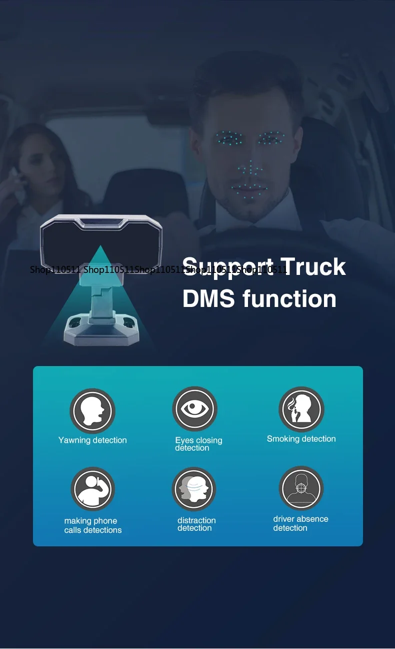 Dual lens 4g mini dashboard cam surveillance camera with sim card suitable for CMSV6 platform DMS optional - view 5