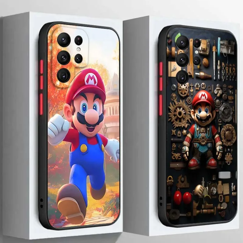 

M-Marios Art Popular Phone Case For Samsung A73 A72 A71 A55 A54 A53 A52 A51 A35 A25 A15 A14 5G Frosted Translucent