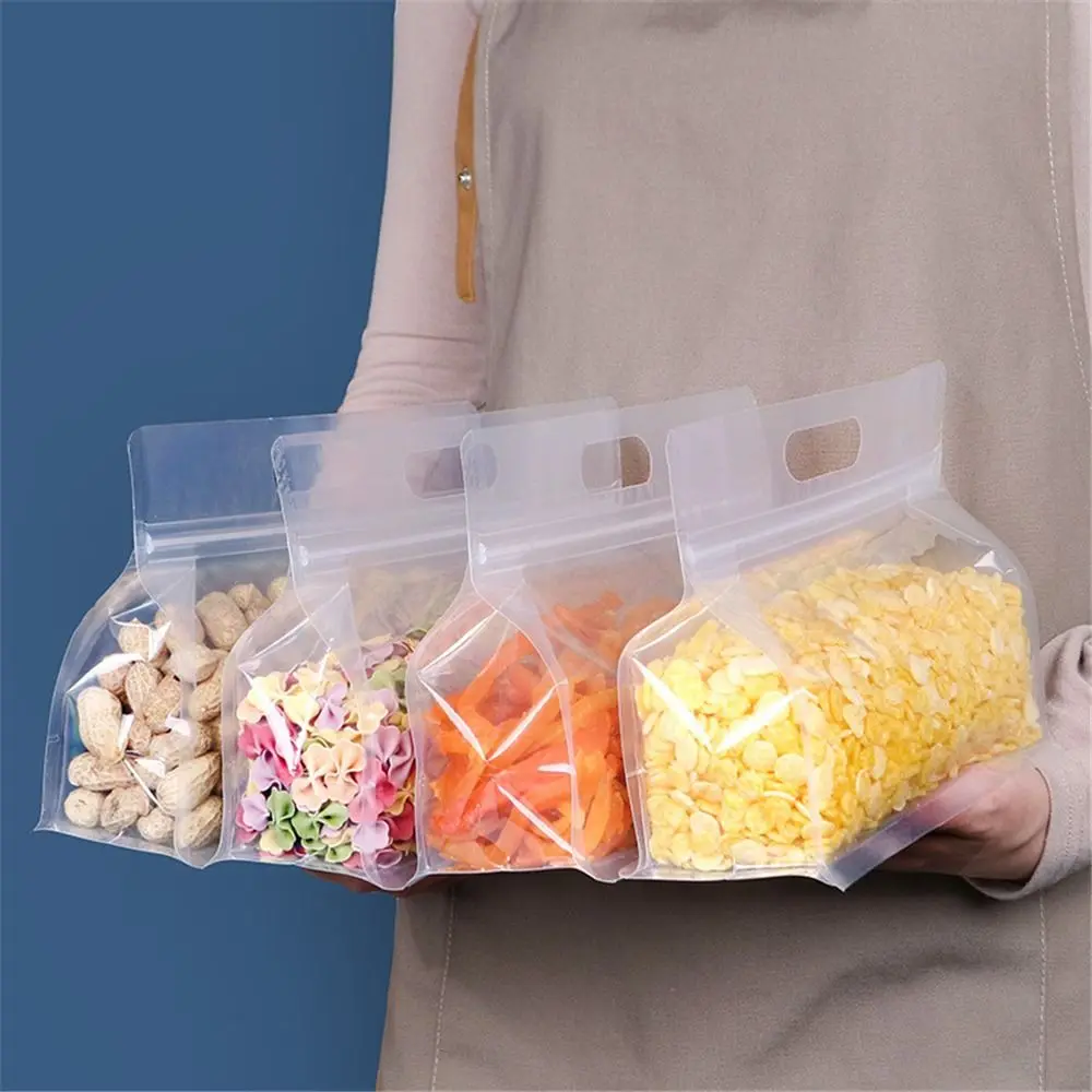Reusable Food Fresh Bag Leakproof Containers Food Storage Bag Stand Up Zip Shut Bag Refrigerator Organization Home & Kitchen