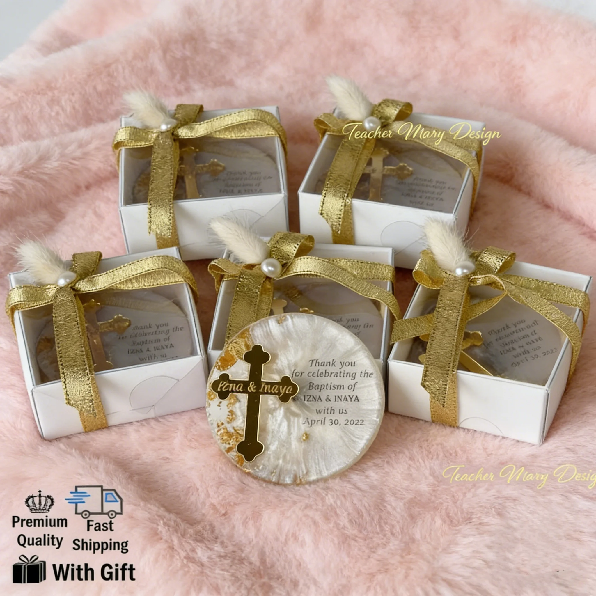 

Personalized Epoxy Resin Keychain | Custom Wedding Engagement Baby Shower Favors Bulk