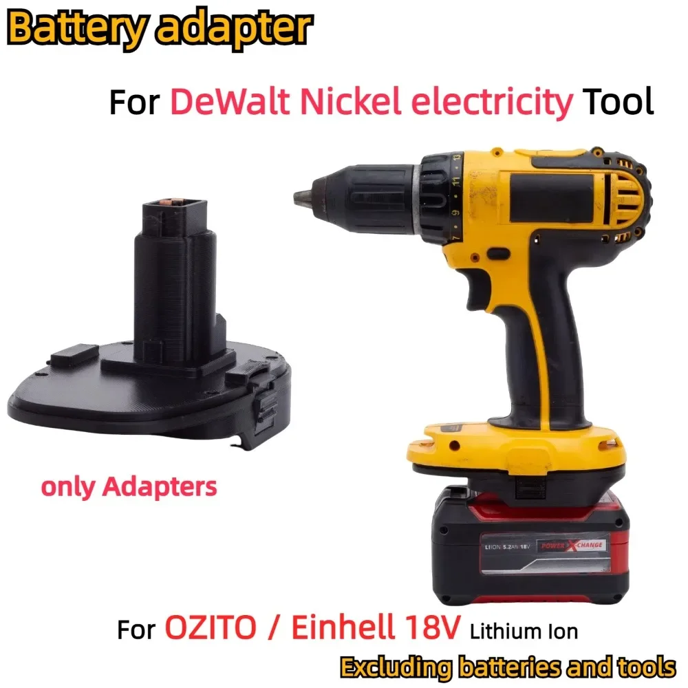 

Adapter/Converter for Einhell Power X Change OZITO 18V Battery TO DeWalt Ni-Cd Ni-Mh Series Cordless Power Tools(Only Adapter)