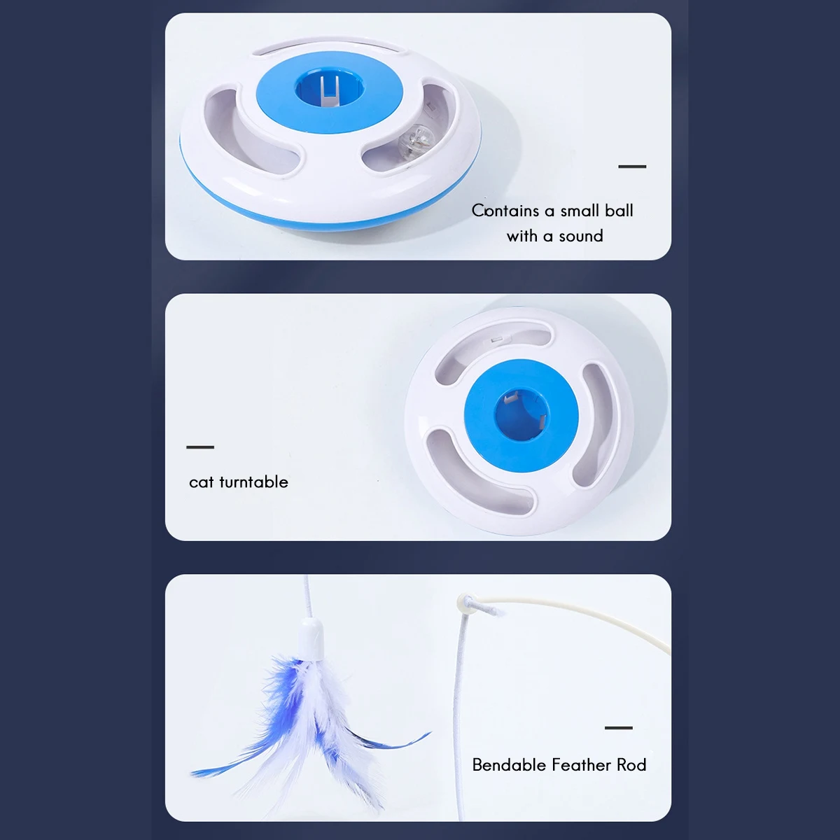 ABNM Cat التفاعلية القط مضحك ممارسة رفرفة كهربائية الدورية هريرة القط دعابة مع استبدال