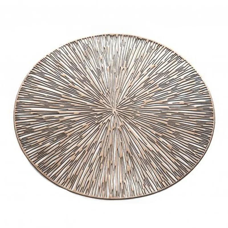 PVC Hollow Round Placemat Heat Insulation Table Mat Non-slid Plate Cup Pot Pad Kitchen Accessories Decoration Home Pad Coaster 6