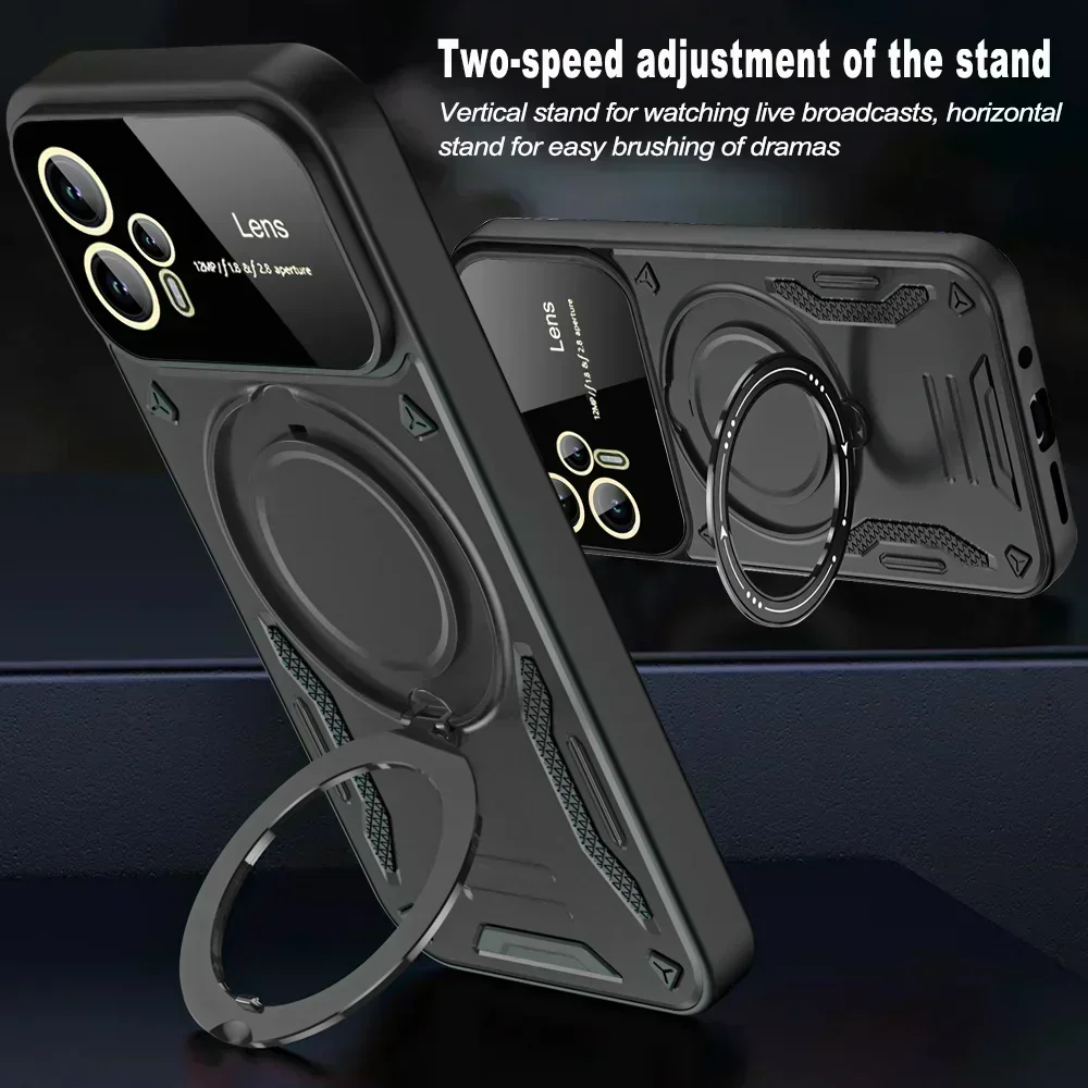 Shockproof Armor Case for Motorola Moto G13 G22 G32 G60 E22 E22i E13 Magnetic Ring Stand Camera Protector Phone Cover