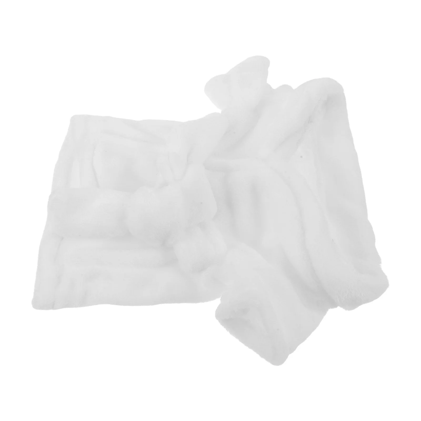 

1Set White Bathrobe Outfit Spa Robe Shower Cap 36Cm Holiday Costume Stuffed Animal Role Play White Bathrobe