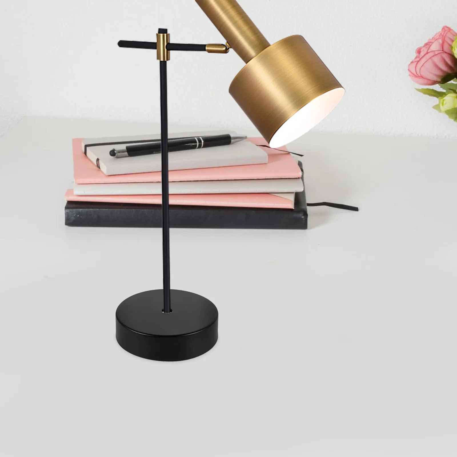 

Round Table Lamp Base Iron Metal Desk Light Stand for Bedroom Living Room Bookshop Coffee Shop Decor DIY Solid Lamp Base