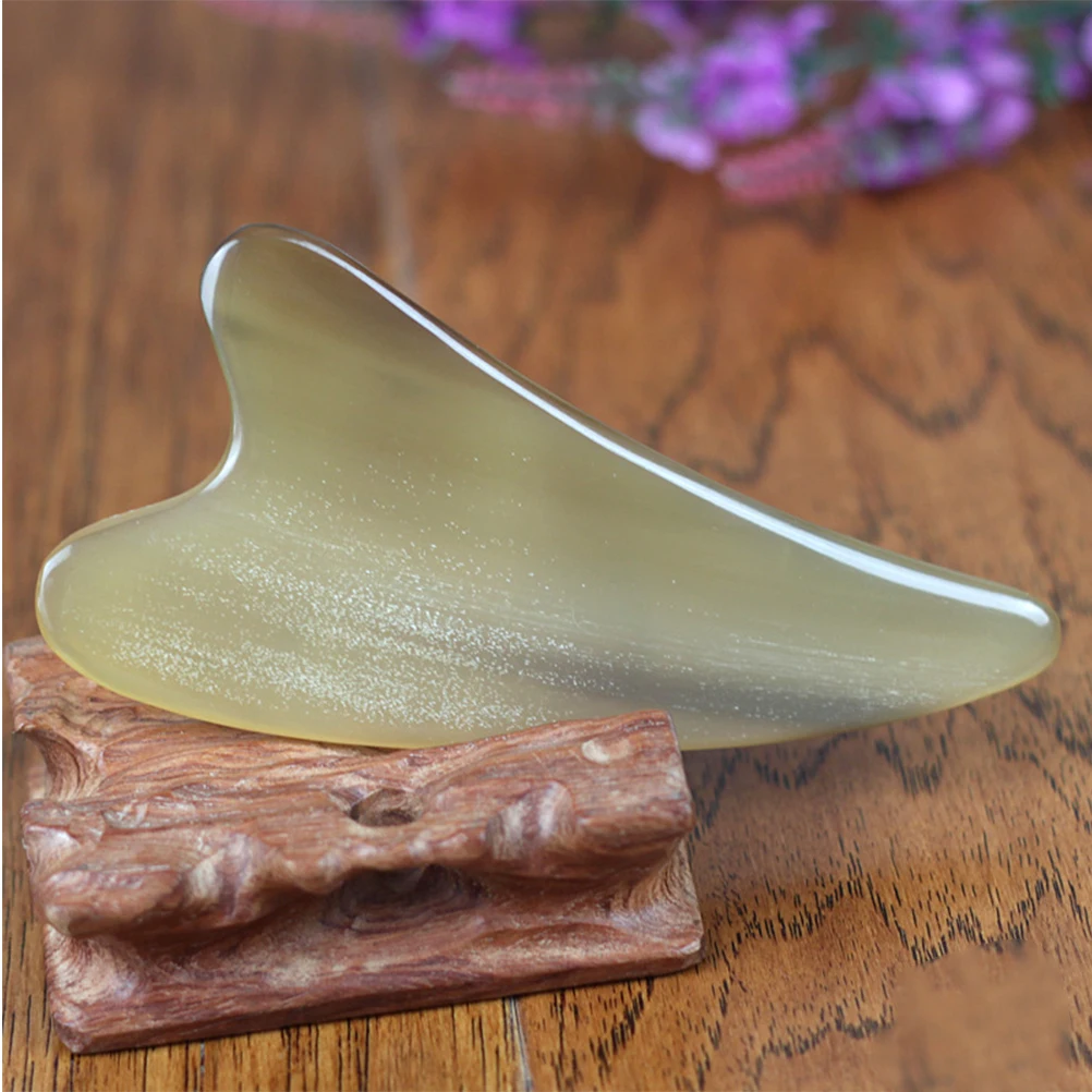 

2PCS Tendon Bar Scrapping Massager Plates Yak Yak Horn Massager Horn Durable Lightweight Body Face Tools Accessories