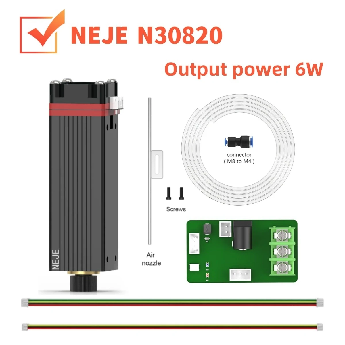 Imagem -05 - Neje 1080w Módulo Laser de Alta Potência com Bocal de Metal de Assistência de ar Ttl Cabeça Laser para Máquina de Corte de Gravura Cnc Diy