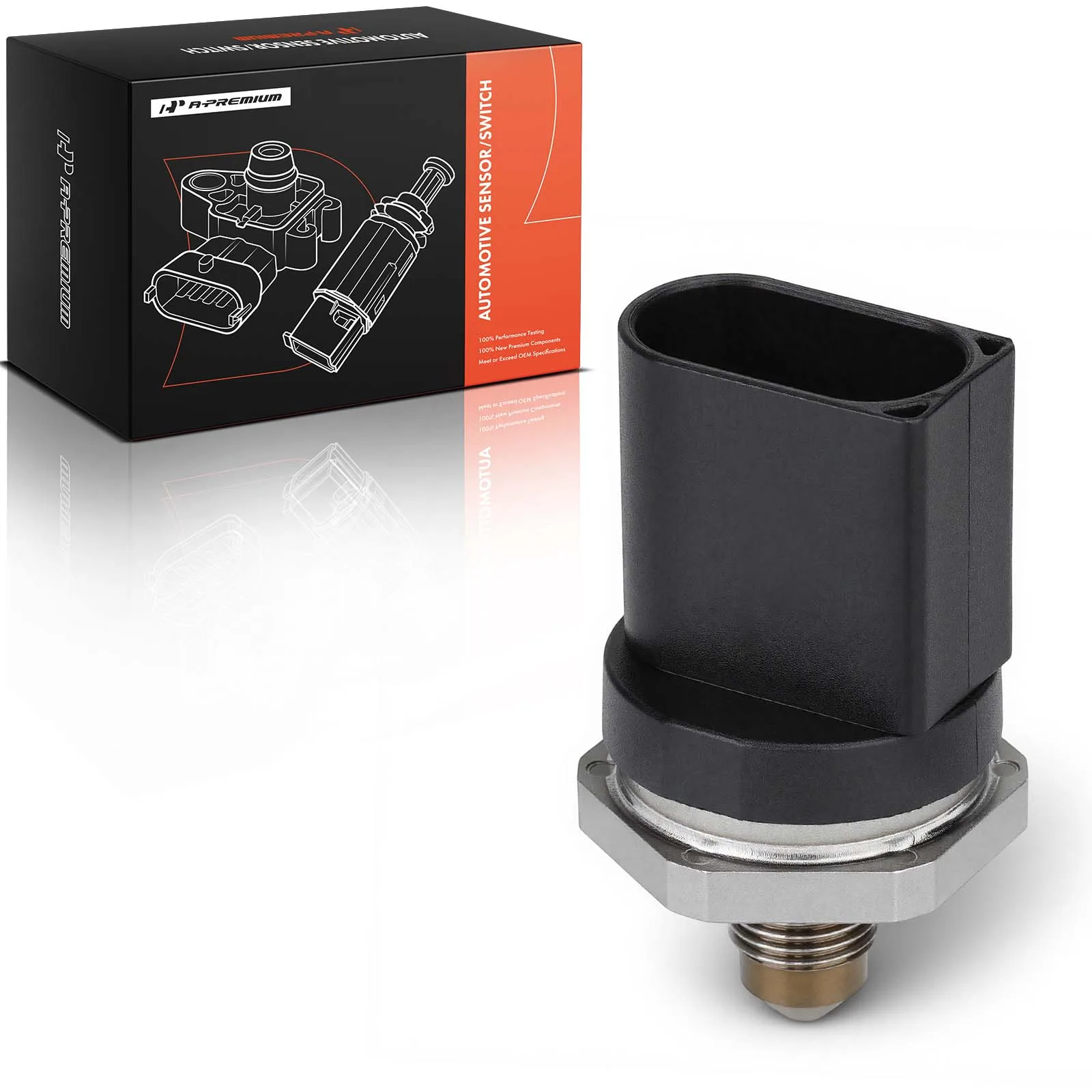A-Premium Fuel Injection Pressure Sensor with 3-Blade for Volkswagen Passat 2006-2008 Audi A4 Quattro 2005-2009 Q5 2009-2010 Q7