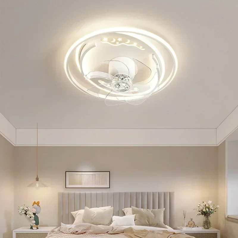 Lamp in the Living Room Ultra-Thin Ceiling Orbit Fan Fan Lamp Nordic Modern Household Integrated Frequency Conversion Mute Lamp