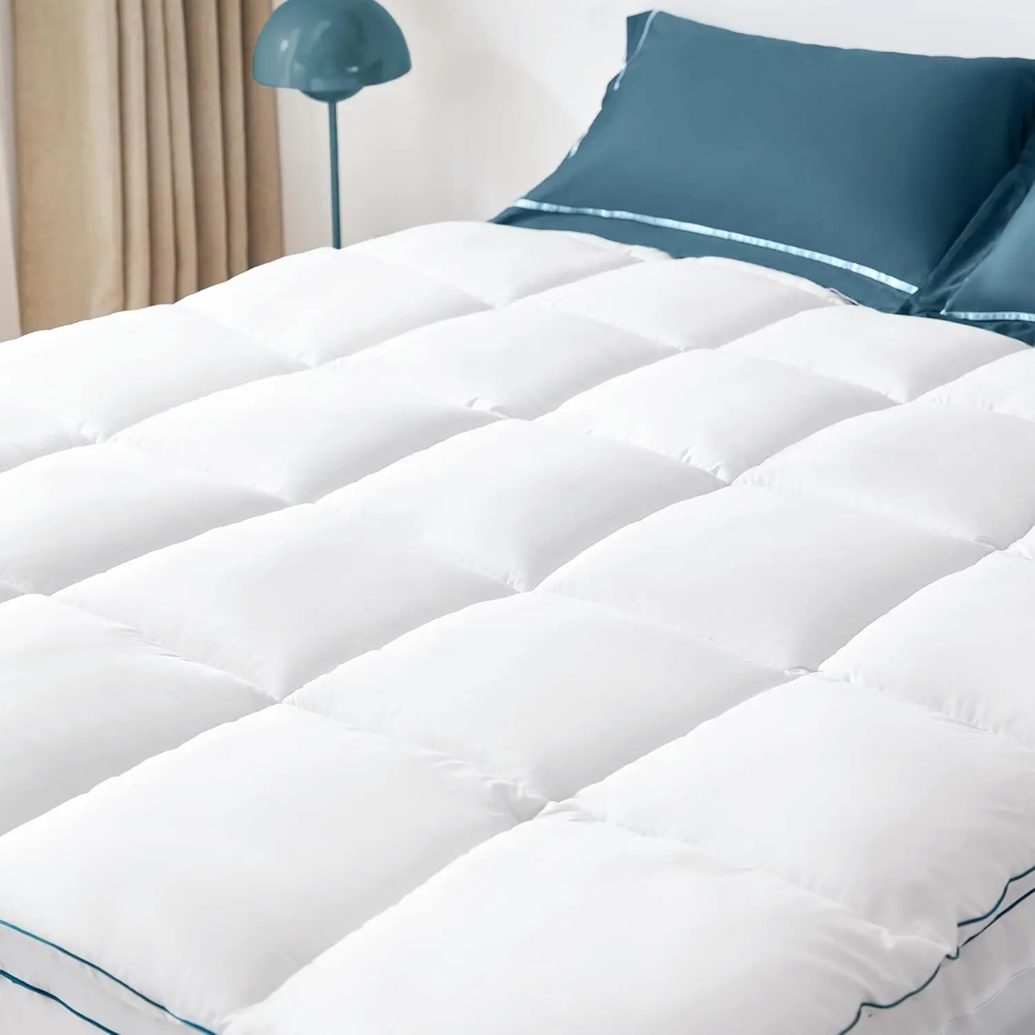 

Twin Mattr Topper, Pillow Top Mattr Topper Twin With Extra Thi Down Alternative Quilted, Soft Breathable Mattr Pad Cover With