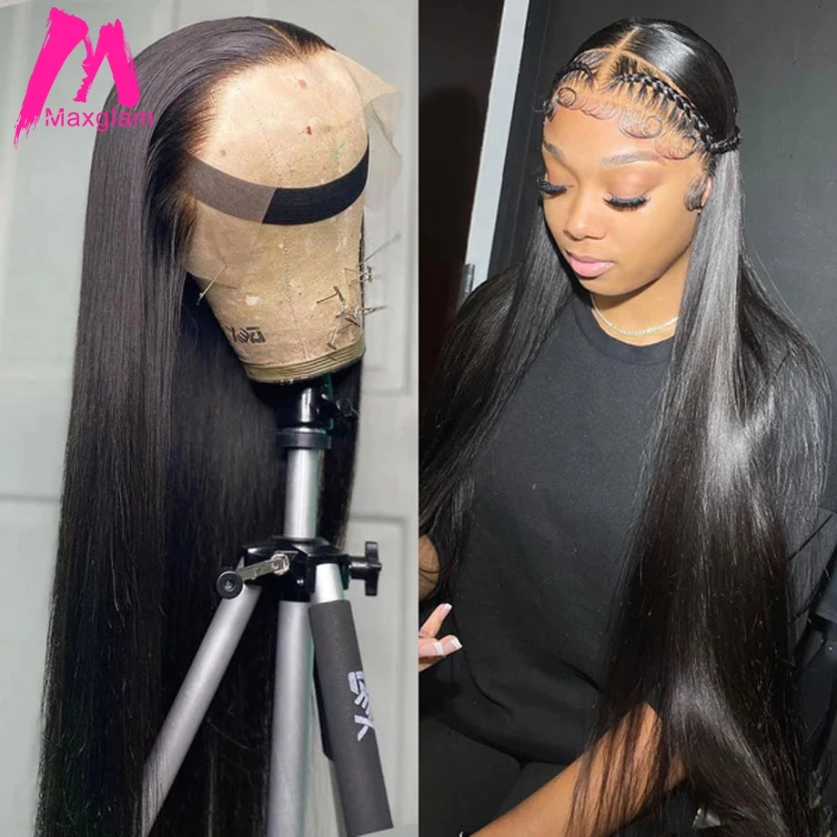 Straight Lace Front Wig 13x4 13x6 Lace Frontal Wig Brazilian Natural Bone Straight 30 40 Inch Human Hair Wigs Hd Full For Women