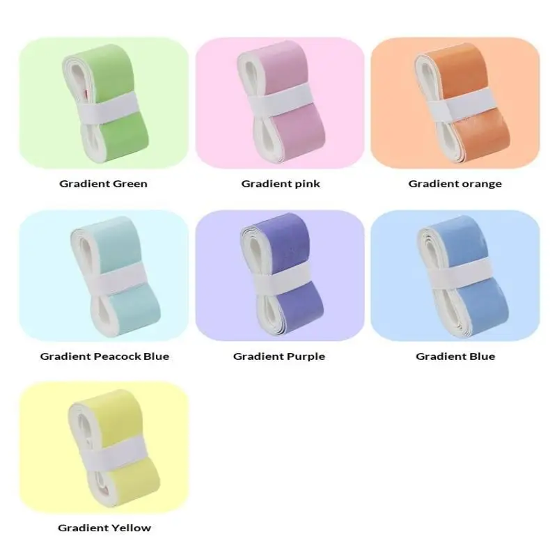 Gradient Color Sport Overgrip Tape Tennis Overgrip Sweatband Badminton Racket Grip Sweat Band Padel Shock Absorption Grip Tape view 4