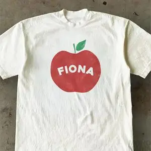 مضحك أبل محاكاة ساخرة طباعة نمط القطن الخالص قصيرة الأكمام فضفاضة ومريحة قصيرة الأكمام للرجال والنساء