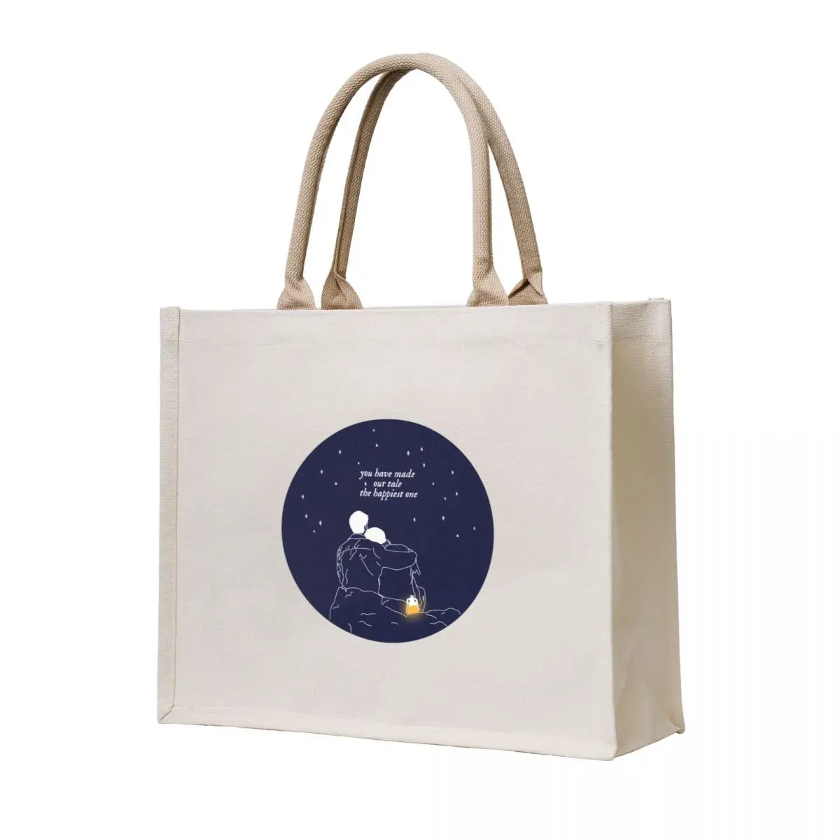 

you have made our tale the happiest one. Tote Bag Reusable bags large tote bag Women's shopping bag