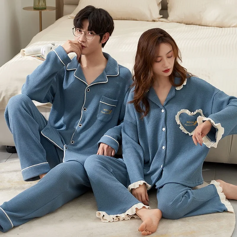 Pajama Sets Women Turn-down Collar Chic Fungus Design Korean Fashion Popular Ins Cozy Spring Autumn Embroidery Slouchy Trendy