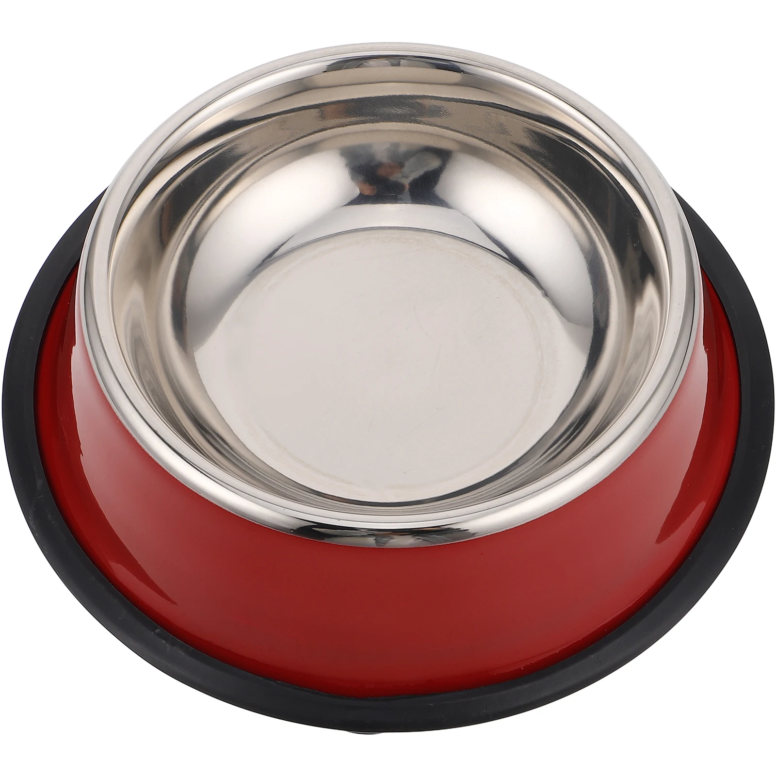 

1Pcs 18Cm Pet Feeding Bowl Dog Feeder Stainless Steel Double Basin High-Density Eco-Friendly Pet Supplies for Cat Dog Red