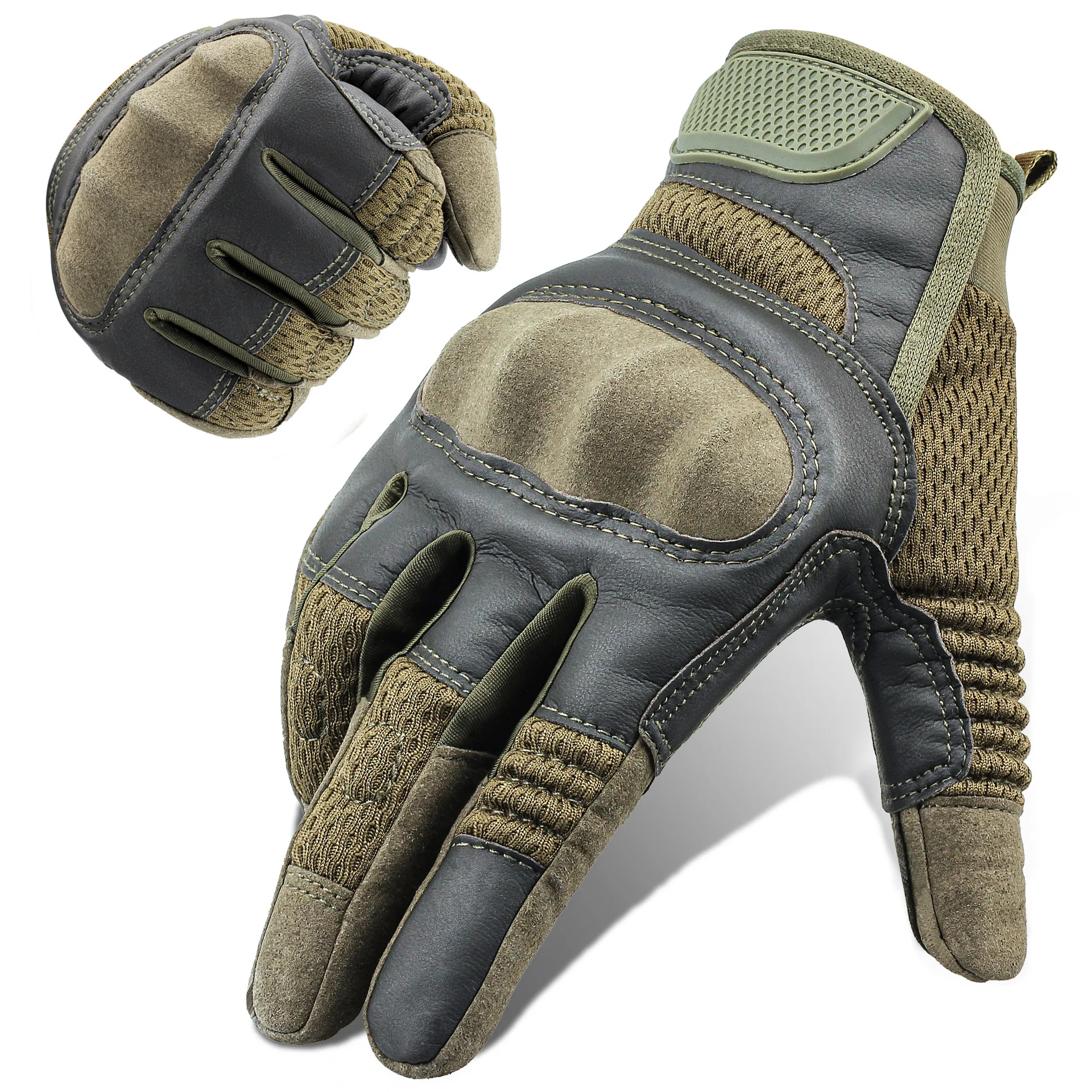 GPCROSS Motorcycle Gloves Outdoor PU Leather Touch Screen Tactical Protective Motocross Racing Biker Motorbike Riding Gloves