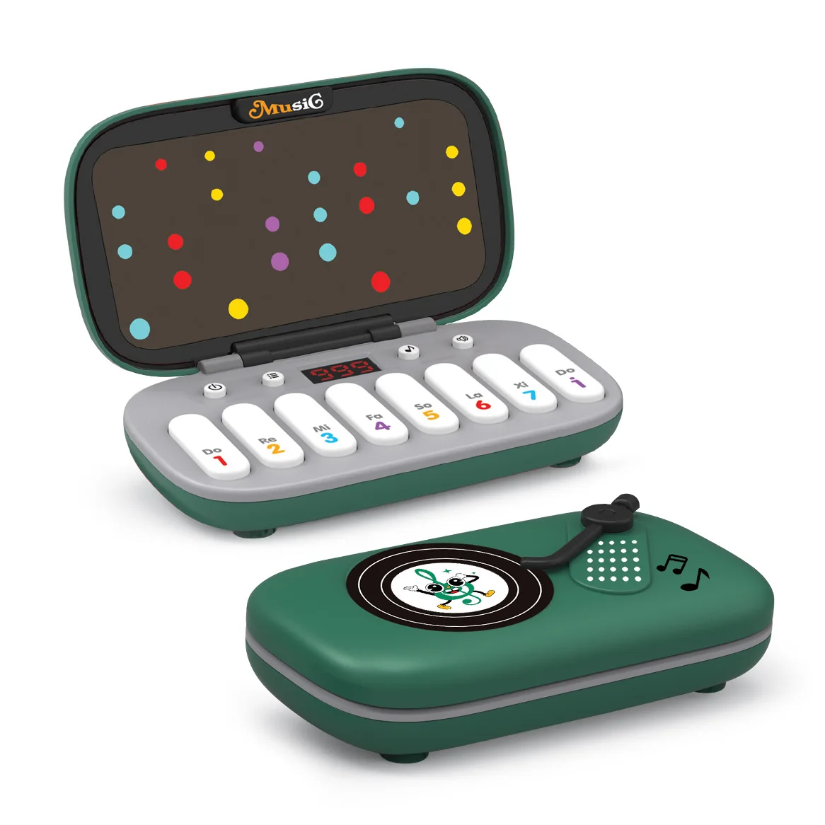 Rhythmische elektronische Tastatur, Rhythm Master Piano-Spielkonsole, tragbares Puzzle-Abenteuerspiel, interaktives Eltern-Kind-Spielzeug