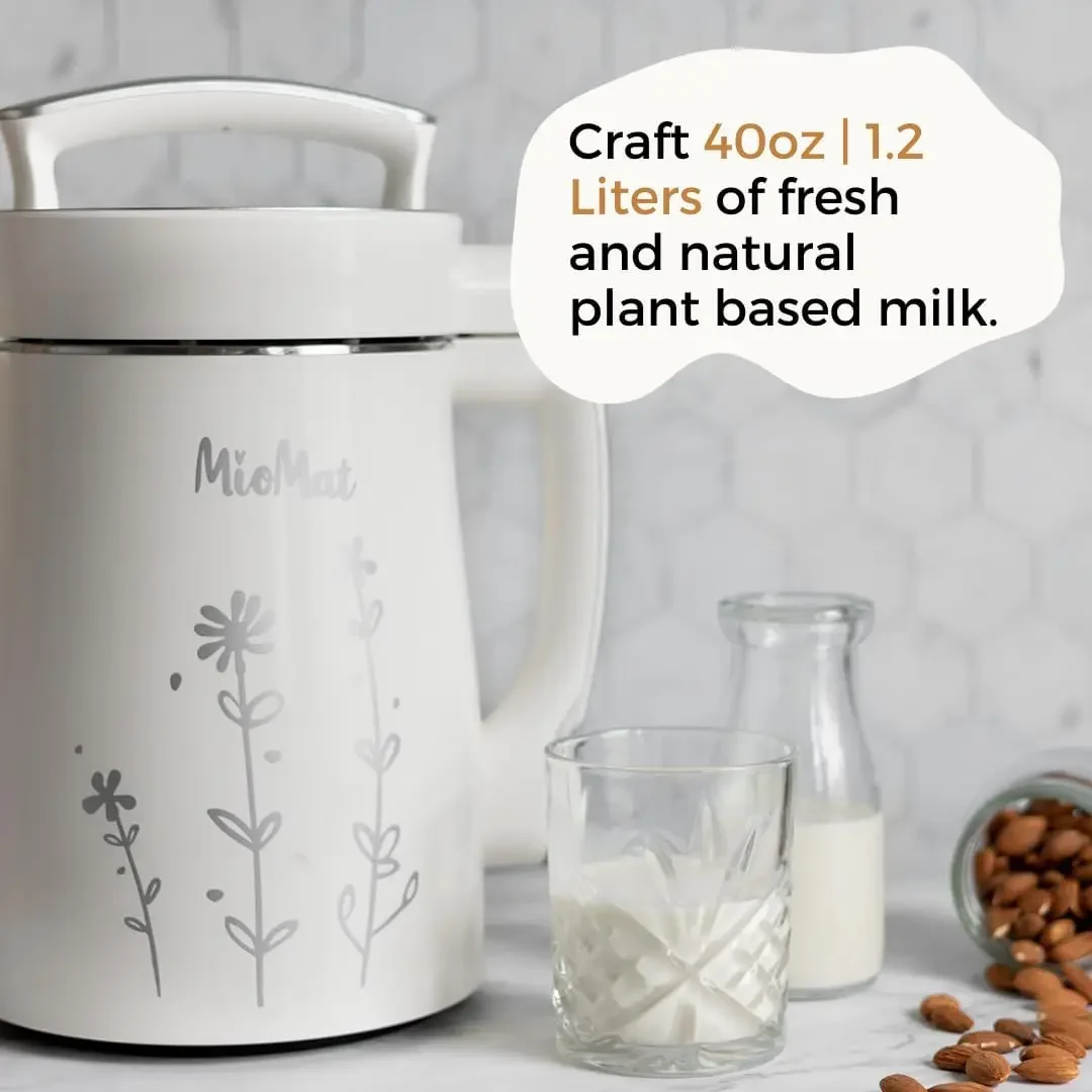 Based Milk Maker | Make 40oz of Natural Almond Milk, Soy Milk, Oat , Coconut , and more