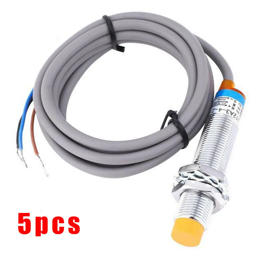 5pcs LJ12A3-4-Z/AX Inductive Proximity Sensor Switch NPN DC6V to 36V 12mm Body Size for Control System Integration