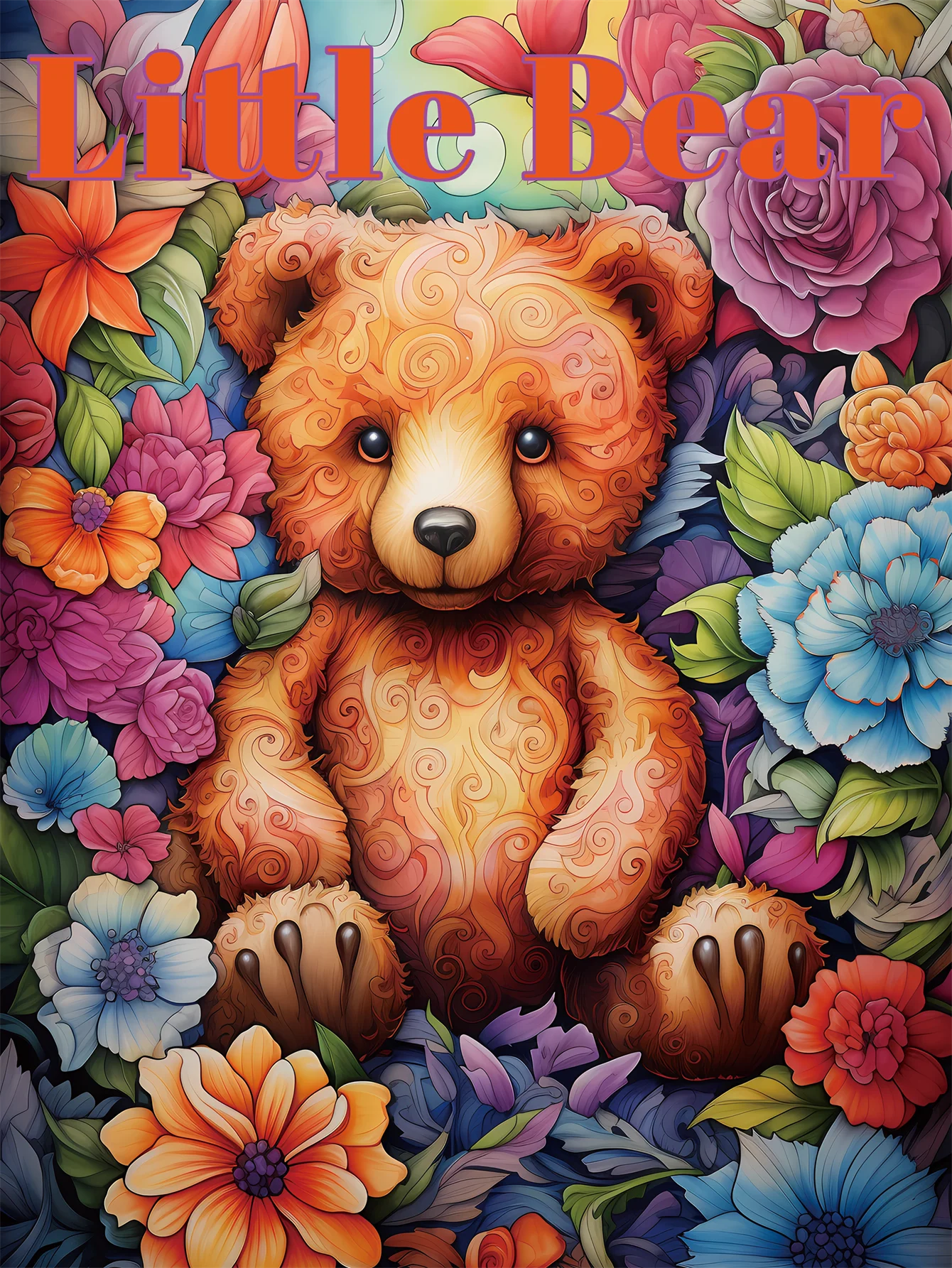 1pc Litter Bear Art Coloring Book 22 Page Coloring Books Gift For Birthday Party Relieve Stress Kill Time Graffiti