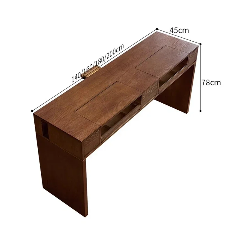 Vintage Mid Century Nail Desk Storage Profesional Unique American Nail Desk Elegant Retro Table De Manucure Saloon Furniture