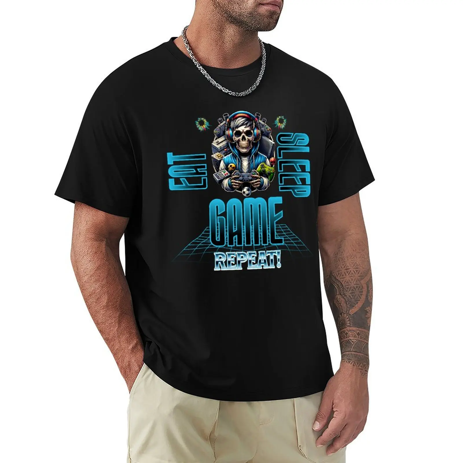 

Eat.Sleep.Game.Repeat Hardcore gaming T-Shirt anime t shirts funny gifts clothes anime stuff men t shirts high quality