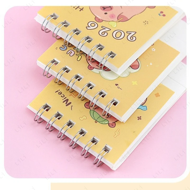 2026 Mini Simple Calendar Panda Capibala Calendar Cartoon Creative Ornament Student Exchange Small Gifts Desktop Decoration