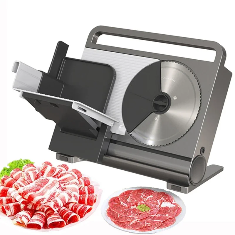 

Electric Slicer Meat Cutter Commercial Home Fully Automatic Lamb Roll Frozen Meat Meat Grinder Ham Bread Slicer 110V/220V 200W