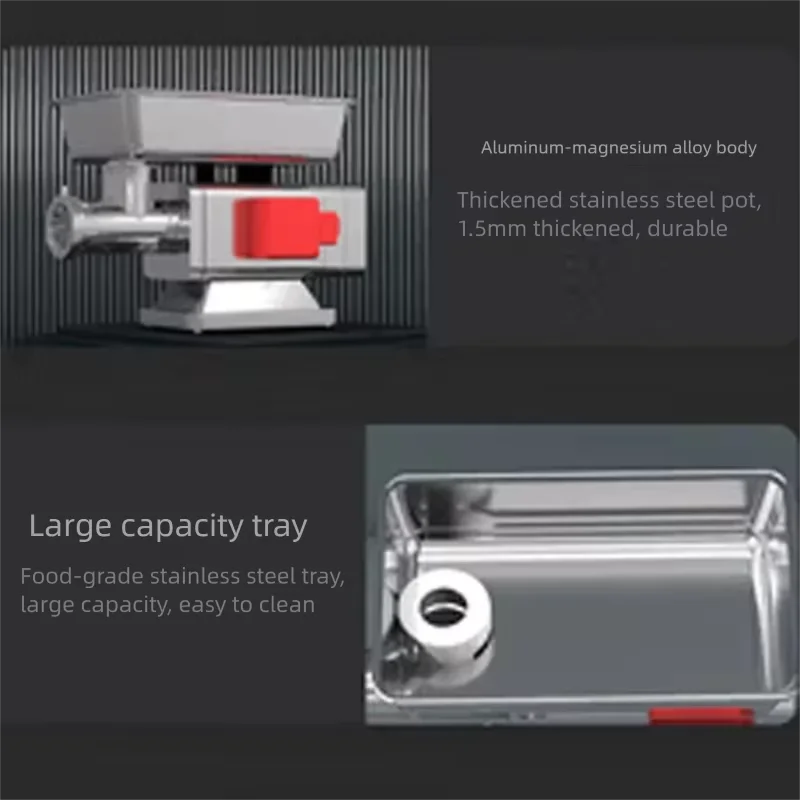 Electric Commercial Industrial Stainless Steel Meat Grinder Machine   Automatic Fresh Meat Mincer for Chili Garlic