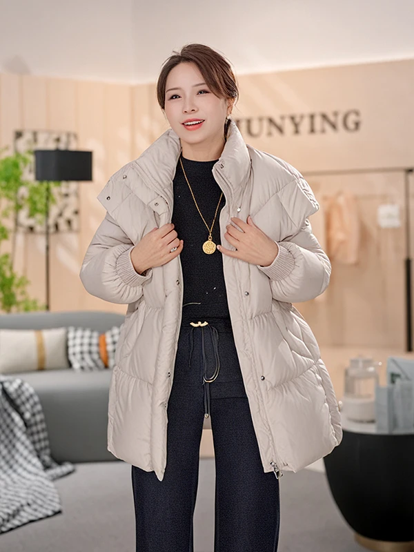 

Simple Straight Cut down Jaet Autumn Winter New Women's Warmth Hat Outerwear Thousand Na SY73YRF337 Commute Sle Thiened...