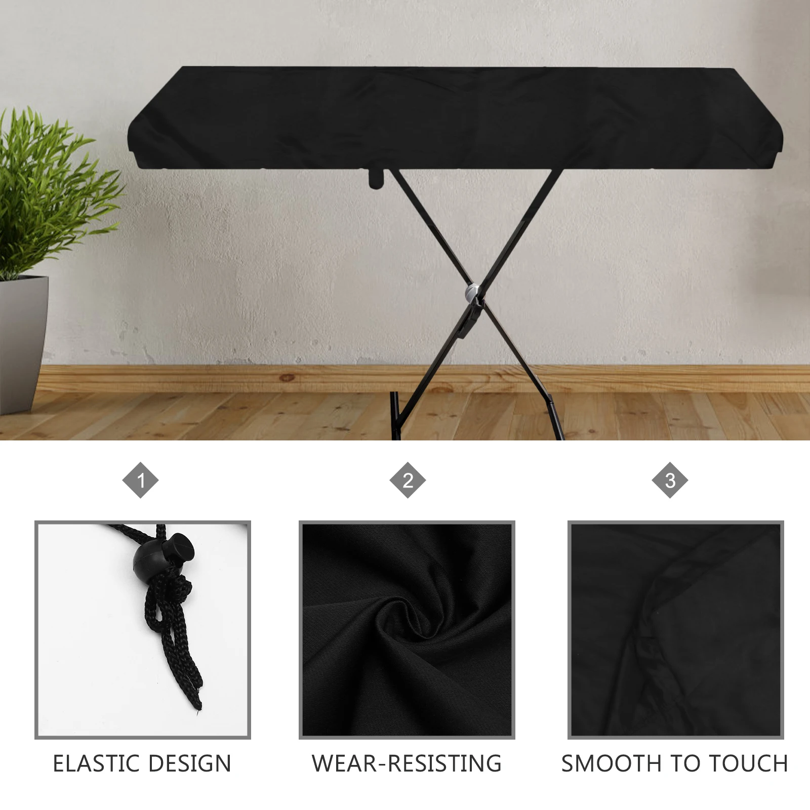 

Piano Keyboard Cover Electronic Adjustable Swaterproof Fabric (composite Cloth)
