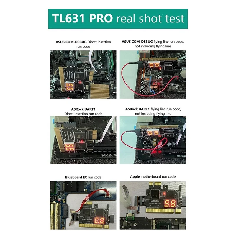 Tarjeta de diagnóstico TL631 Pro LPC-DEBUG + tarjeta de expansión PCI PCI-E Mini PCI-E placa base multifunción