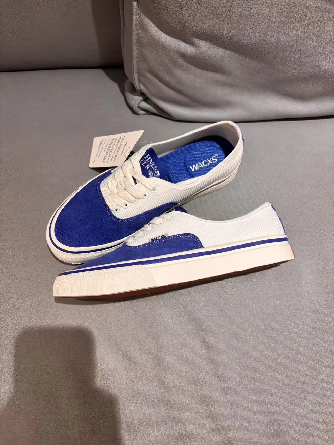 

Tia Surf Collaborative ex Сине-белый замшевый лоскутный модный летний дышащий холст Casual oes