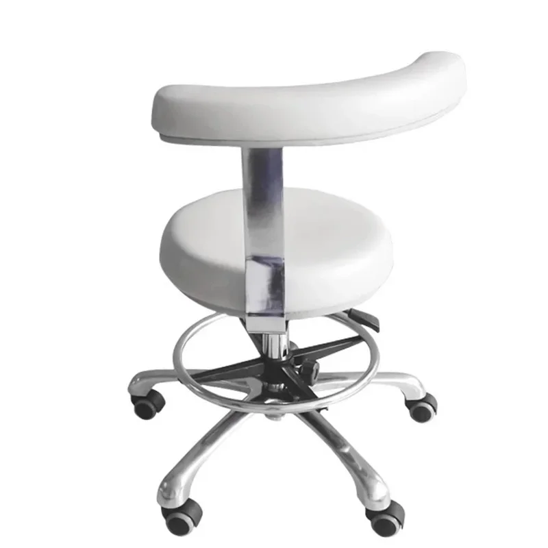 Medical Dental Dentist Chair Surgical Nurse's Doctor Stool with 360 Degree Rotation Armrest PU Leather Assistant Stool Chair