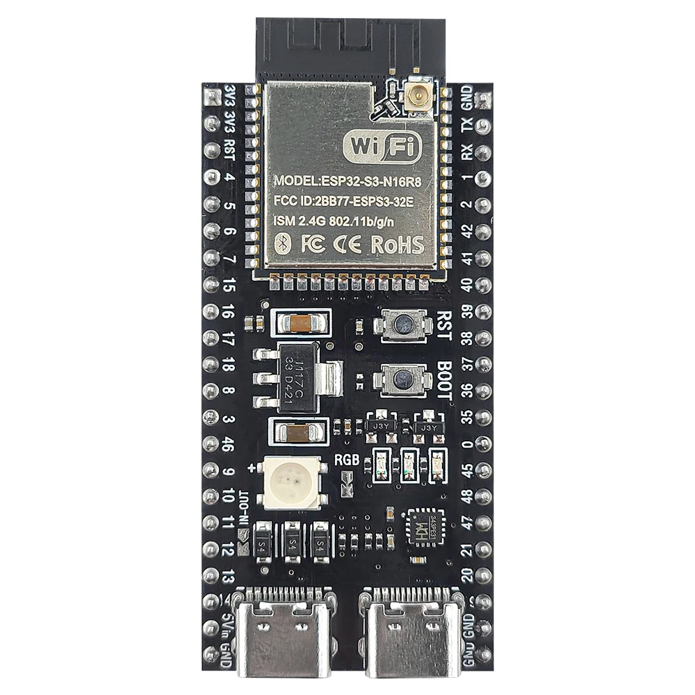 ESP32-S3 Entwicklungsboard mit Erweiterungsadapter-Kit 2,4G WLAN BT Modul MCU ESP32-S3 N16R8 44-Pin Typ-C ESP32-S3 – Detail 17