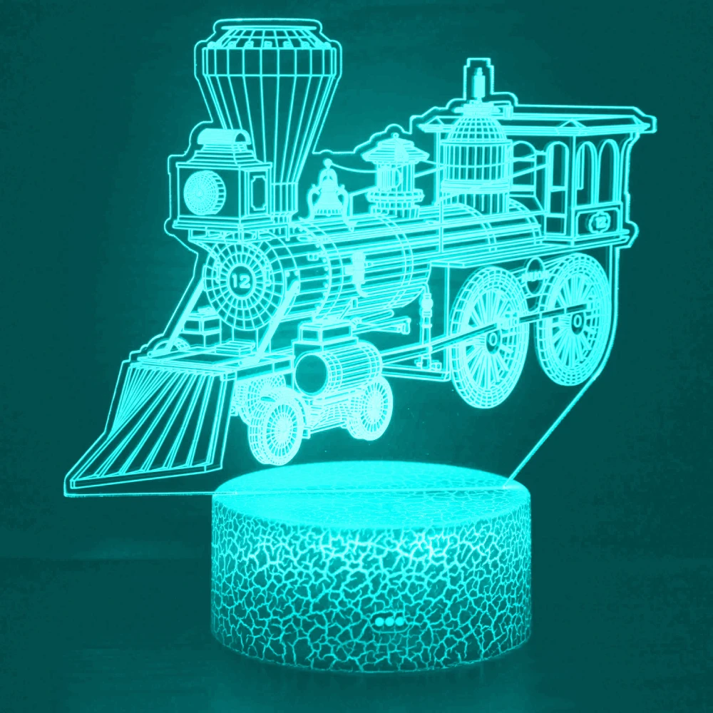 

3D Illusion LED Lamp Train Night Light for Kids Bedroom Decor 7 Colors Changing Christmas Birthday Gifts for Toddler Boys Girls