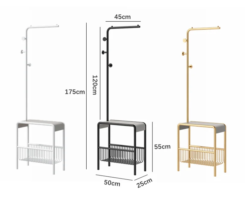 

Modern New Minimalist Floor-to-ceiling Bedroom Clothes Hanger Hanger Household Wrought Iron