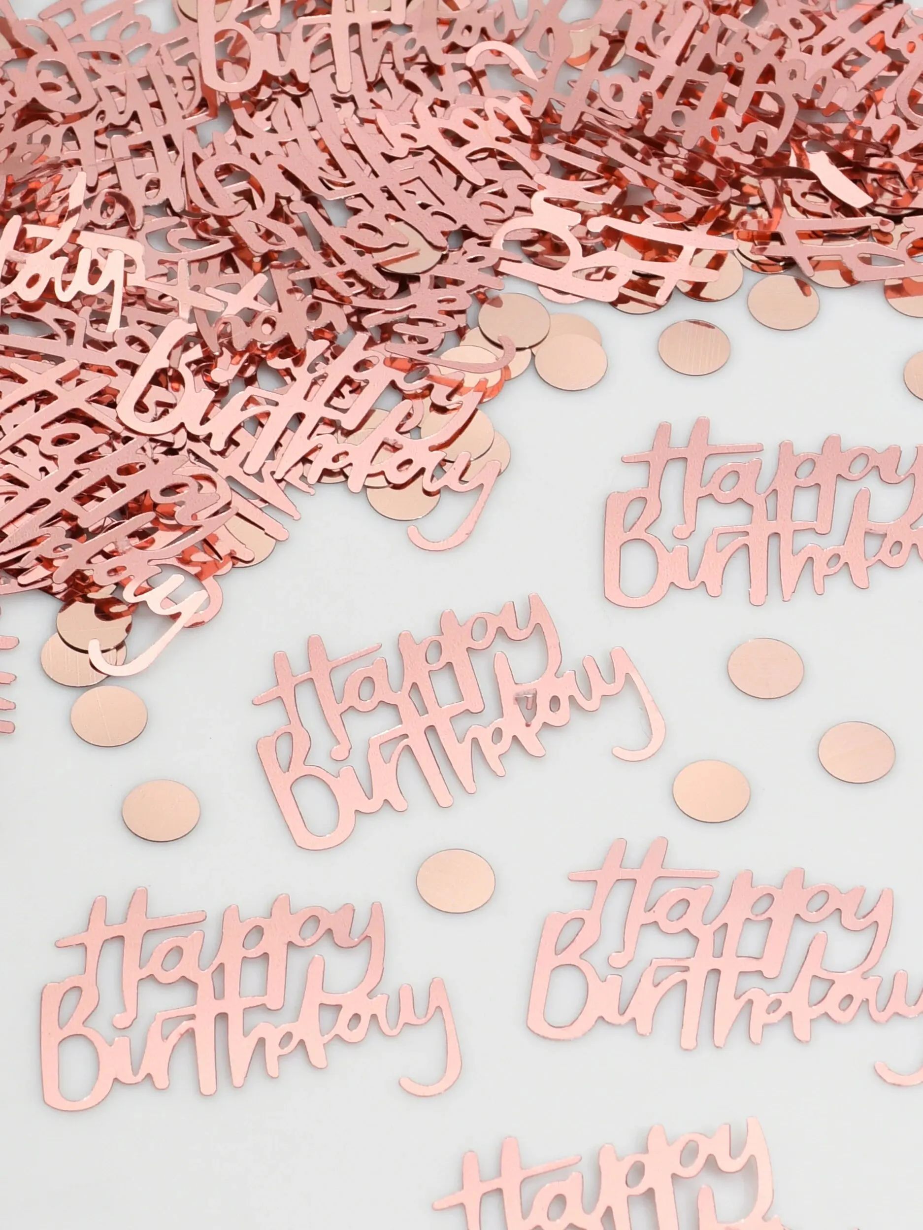 Rose Gold Happy Birthday Confetti Birthday Table Top Cast Decorative Easter Gifts