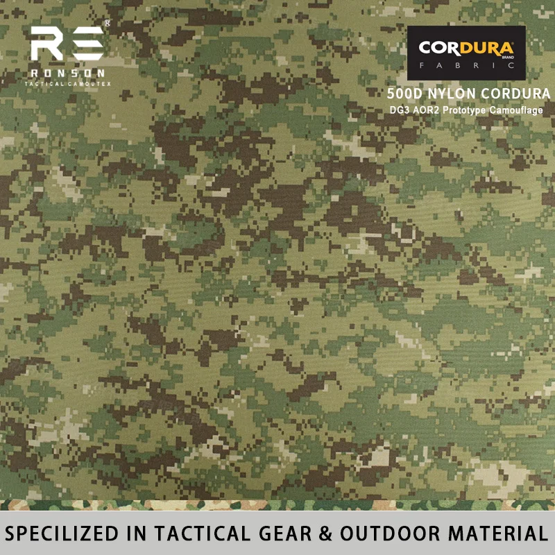 

DG3 AOR2 Prototype Camouflage 500D Nylon Cordura Waterproof PU Coated Woven Fabric for Tactical Gear and Bag Durable Breathable