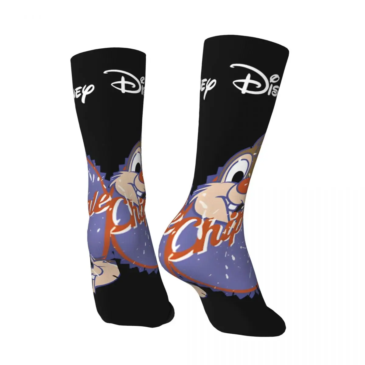 Funny Happy The Cartoon Men's Socks Retro Harajuku Disney Rescue Rangers Hip Hop Novelty Seamless Crew Crazy Sock Gift Printed