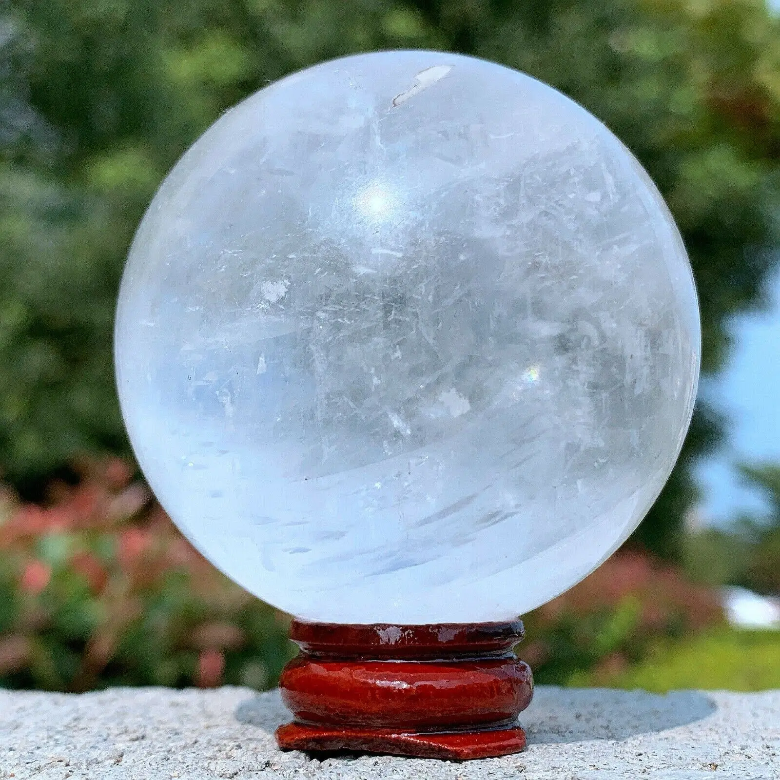 

Natural White Calcite Quartz Sphere Crystal Ball Specimen Healing