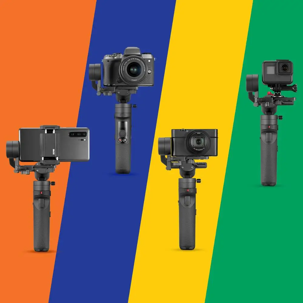Stabilizer Genggam Crane M2 untuk Smartphone, Kamera Mirrorless Ringkas, Kamera Aksi, Gimbal Terbaru 500g