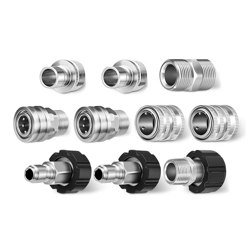10PCS Pressure Washer Adapter Kit M22-14mm to 3/8