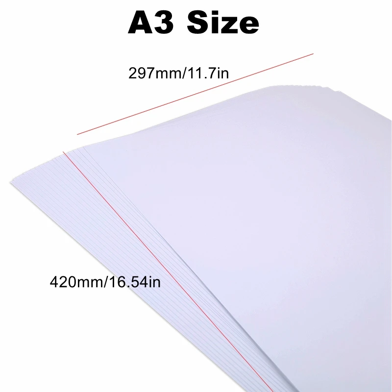 Deli 11823 Glänzendes Fotopapier, 20 Blatt/Beutel, 230 g Farbtintenstrahl-Druckerpapier im A3-Format (297 x 420 mm), für den Fotodruck